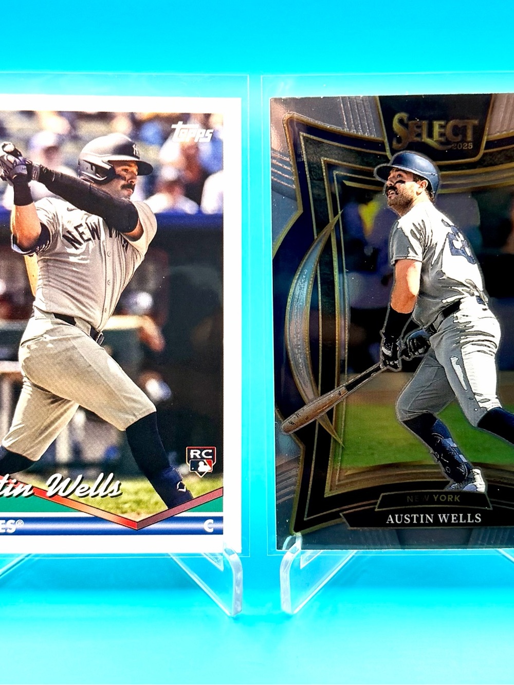 🔥Austin Wells Lot! 🔥2024 Topps Rookie + Panini Select Insert! 🤩
